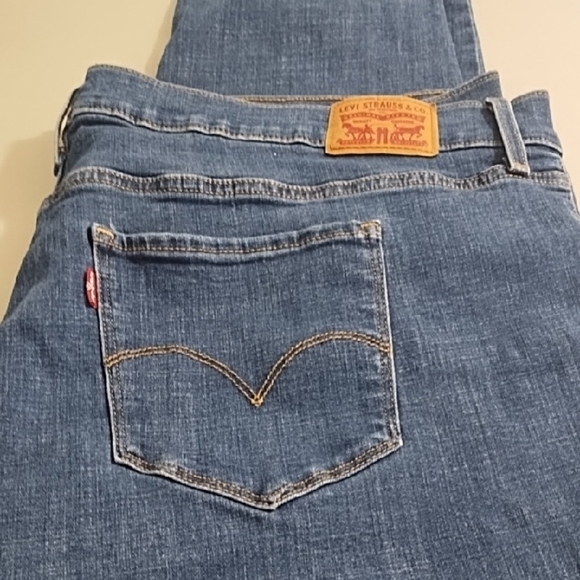 Levi's Dark Blue Stretchy 311 Shaping Skinny Denim Jeans 24W - Picture 10 of 10